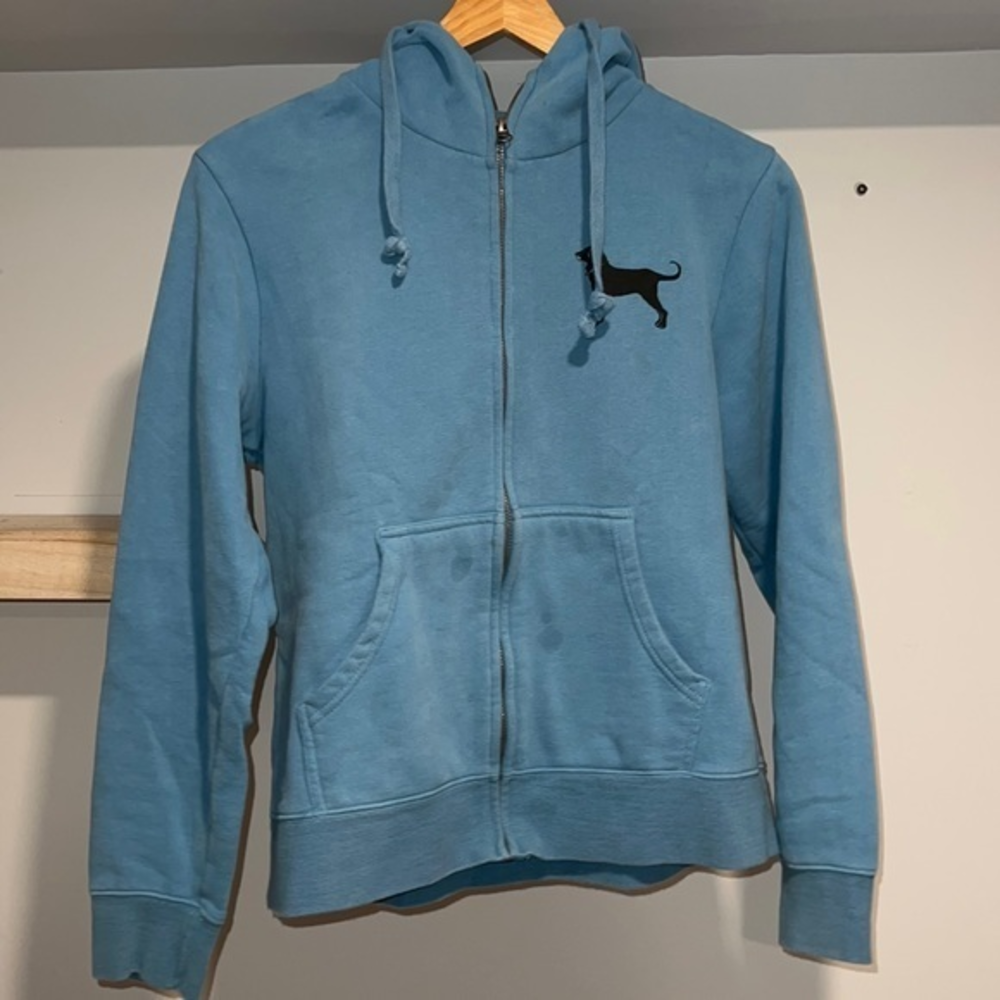 The black dog blue zip up hoodie
